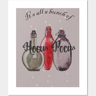 It's all a bunch of hocus pocus, watercolor potions bottles Posters and Art